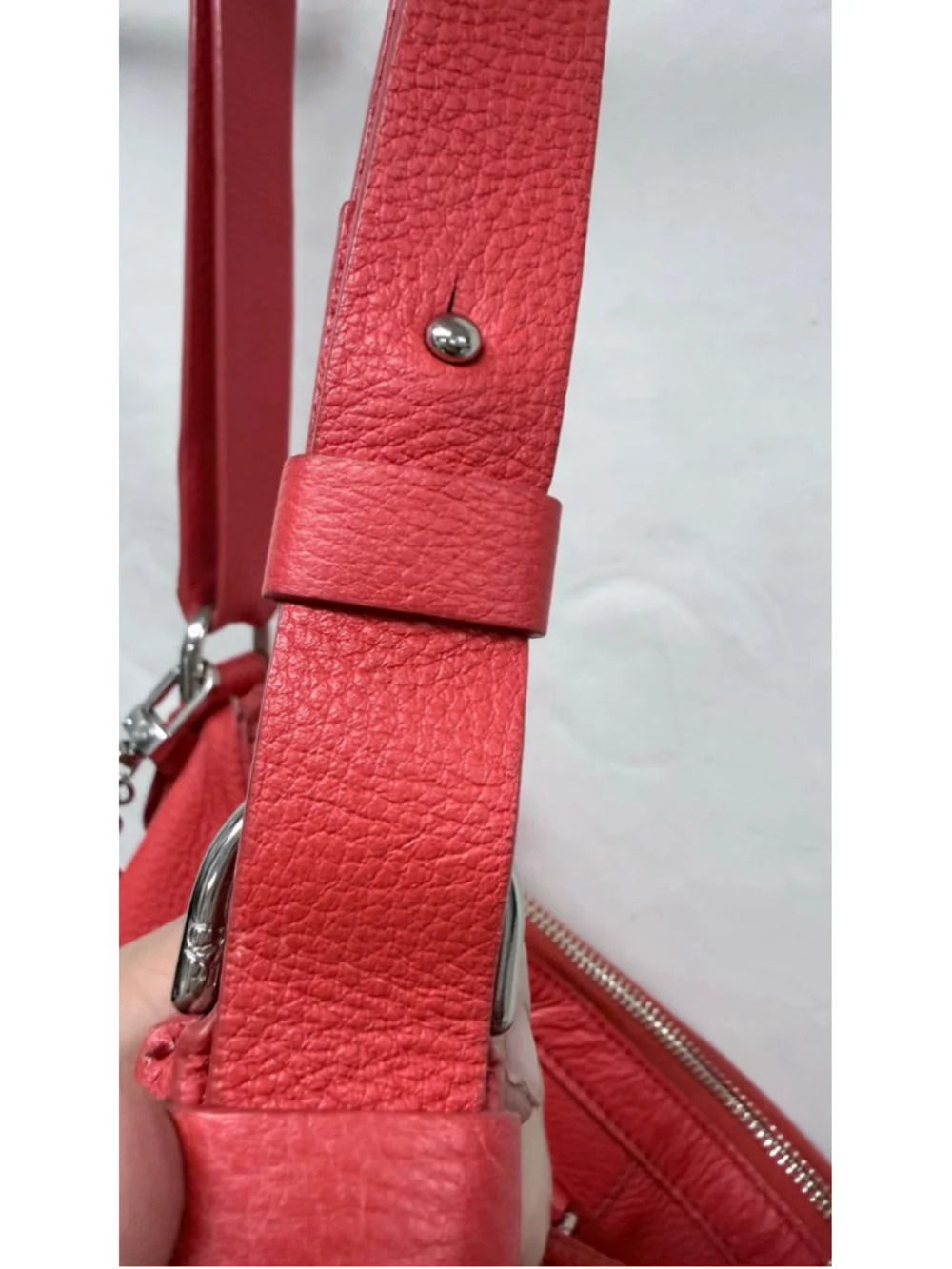 Women's DVF Hobo Bag Red Leather Tassel Handbag